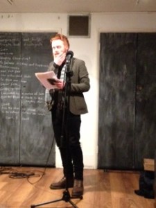 Matt Haw stroking his beard